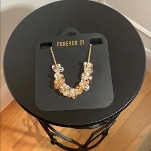 Forever 21 necklace. Taupe and clear beads.